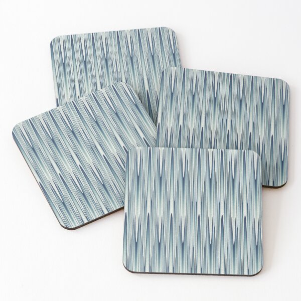 Item preview, Art Nouveau Bamboo Rain Abstract Geometric Blue Green Pattern designed and sold by MarikaJohnson.
