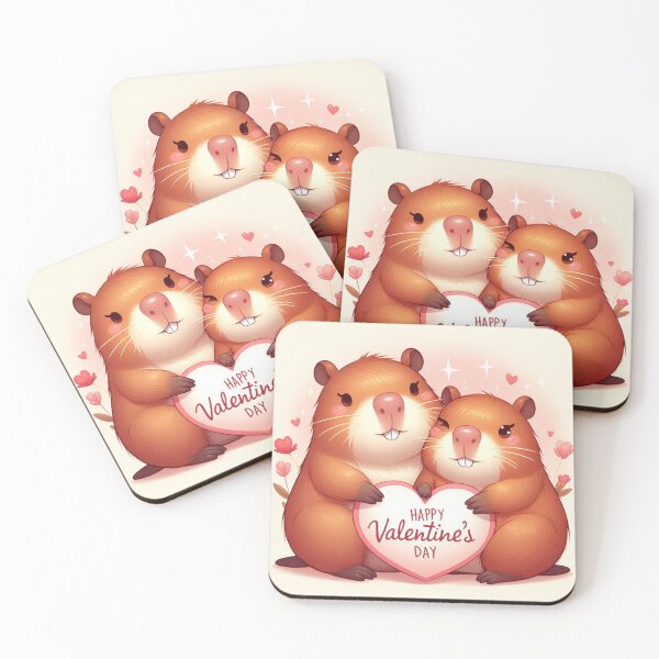 Item preview, Valentines day cute beavers designed and sold by My Favorite Store.
