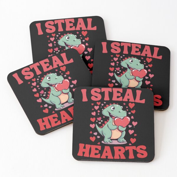 Item preview, I Steal Hearts Valentines Day T-Rex Dinosaur designed and sold by Dabbing Turtle Designs.