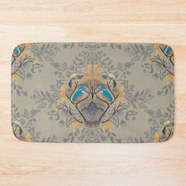 Item preview, Kingfisher Woodland Damask designed and sold by vinpauld.