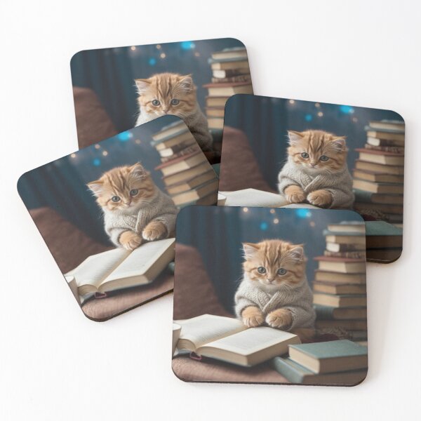 Item preview, Whisker Scholar: Kitty's Bookish Adventures designed and sold by ARESUSTAR.