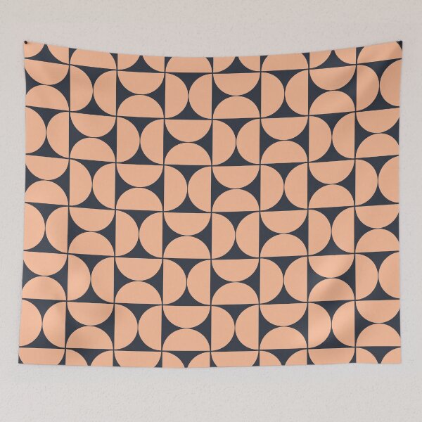 Item preview, Mid-Century Modern Pattern No.62 Mini - Blueberry and Peach Fuzz designed and sold by Zoltan Ratko.