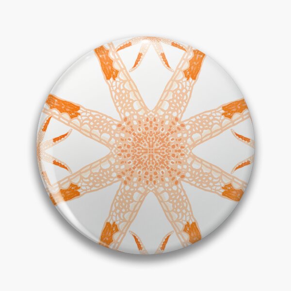 Artikelvorschau, Seestern-Wiederholungsmotive in orangefarbener Pastellfarbe. entworfen und verkauft von Meteryards.