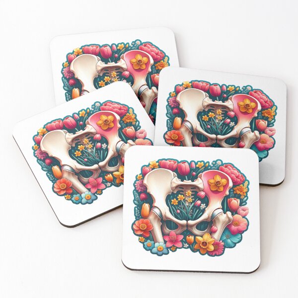 Item preview,  Floral Anatomy Artistic Illustration The Pelvis- Die- Cut Sticker designed and sold by mymagicstoreus.