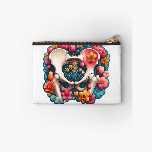 Item preview, Floral Anatomy Artistic Illustration The Pelvis- Die- Cut Sticker designed and sold by mymagicstoreus.
