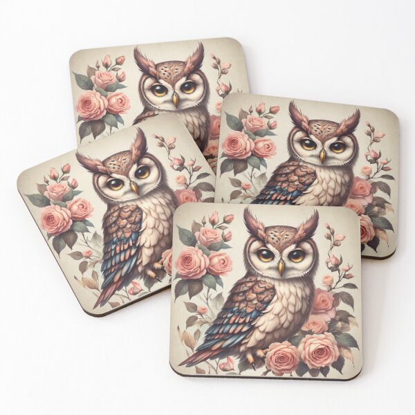 Item preview, Owl  Love Roses designed and sold by BotunPeony.
