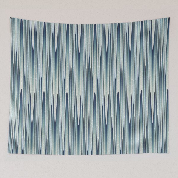 Item preview, Art Nouveau Bamboo Rain Abstract Geometric Blue Green Pattern designed and sold by MarikaJohnson.