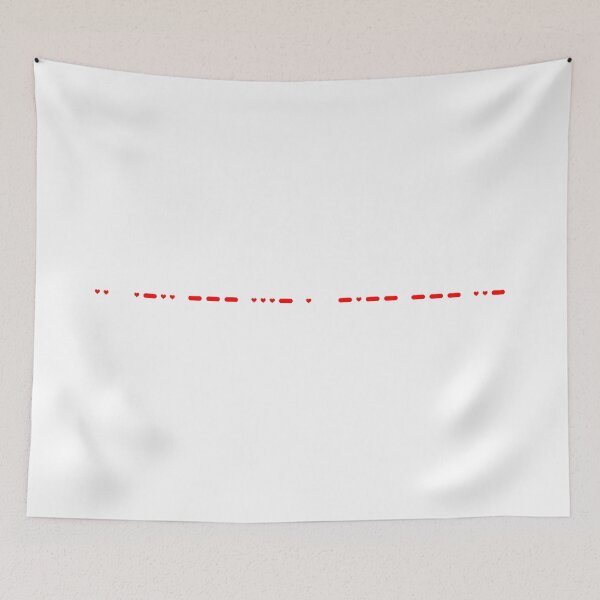 Item preview, International Morse Code I Love You Red Hearts designed and sold by AnnSign.