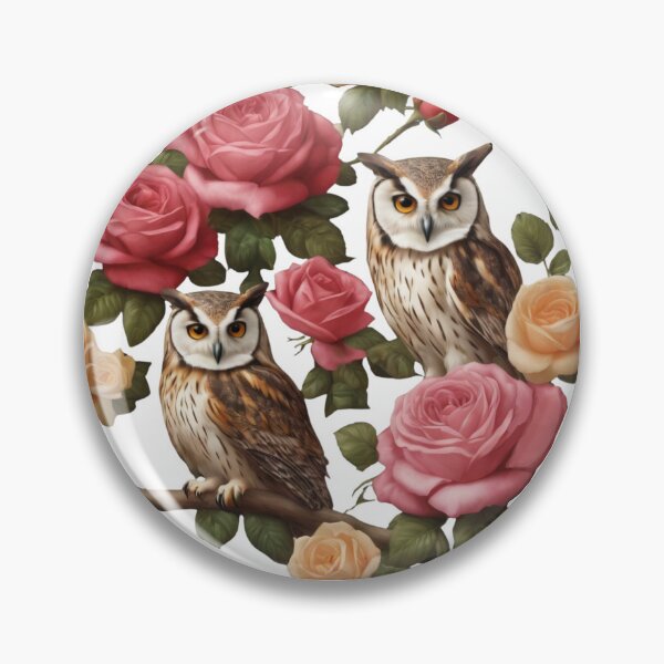 Item preview, Couple Owls  Love Roses designed and sold by BotunPeony.