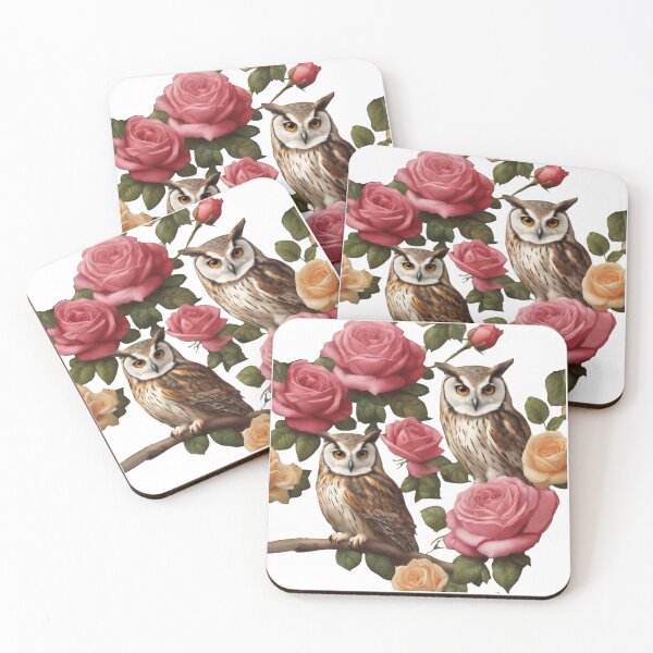 Item preview, Couple Owls  Love Roses designed and sold by BotunPeony.