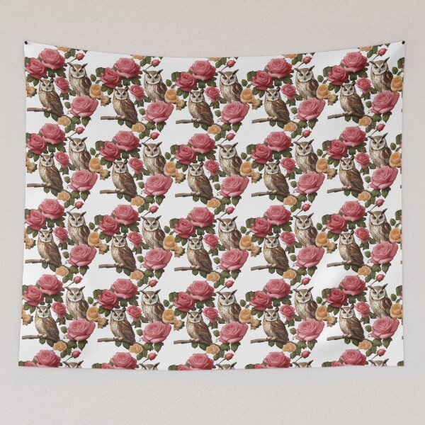 Item preview, Couple Owls  Love Roses designed and sold by BotunPeony.