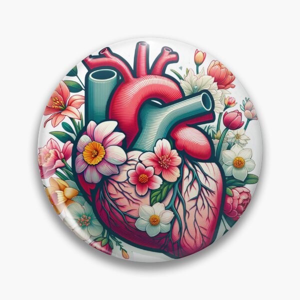 Item preview, Floral Anatomy Artistic Illustration The Heart- Die- Cut Sticker Volume 2 designed and sold by mymagicstoreus.