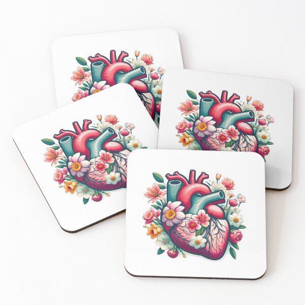 Item preview, Floral Anatomy Artistic Illustration The Heart- Die- Cut Sticker Volume 2 designed and sold by mymagicstoreus.