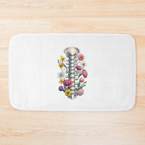 Item preview,  Floral Anatomy Artistic Illustration The Spine- Die- Cut Sticker  designed and sold by mymagicstoreus.
