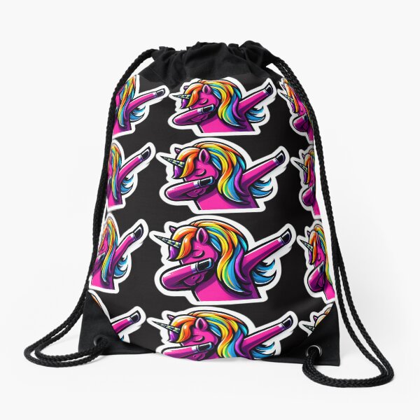 UNICORN DABBING Drawstring Bag