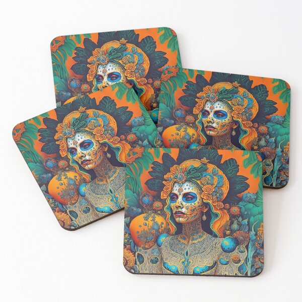 Item preview, Elegant gorgeous La Calavera Catrina, Lady of the afterlife, the Elegant Skull designed and sold by Fantasymachine.