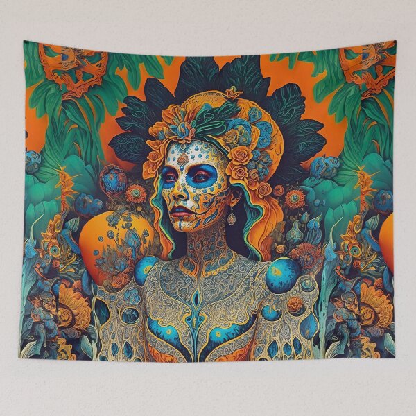Item preview, Elegant gorgeous La Calavera Catrina, Lady of the afterlife, the Elegant Skull designed and sold by Fantasymachine.
