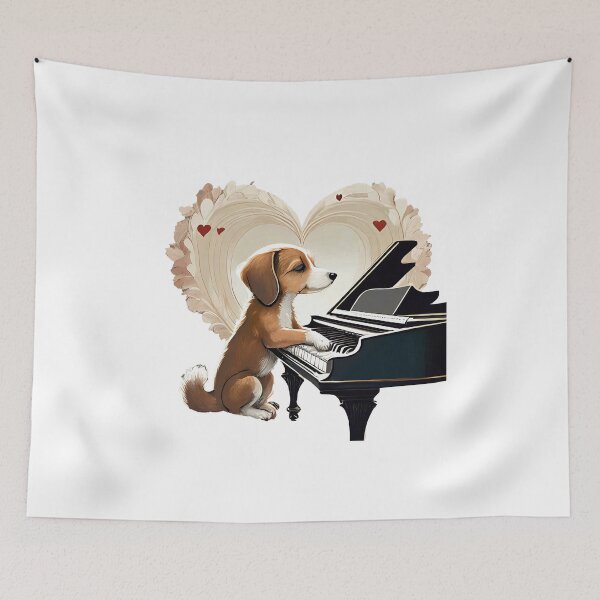Item preview, Sweetheart Puppy Pianist designed and sold by omerfdln34.