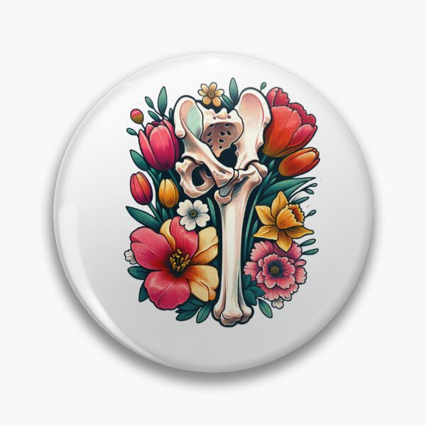 Item preview, Floral Anatomy Artistic Illustration The Femur- Die- Cut Sticker Volume 2 designed and sold by mymagicstoreus.
