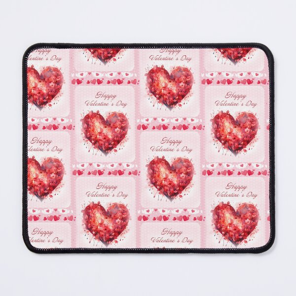 Item preview, Happy Valentine card with watercolor red  Heart and flowers St Valentine's Day postcard designed and sold by Createya.
