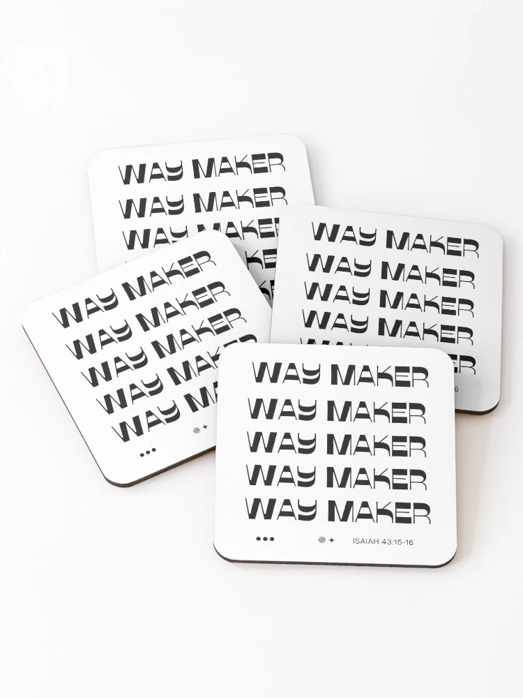 Thumbnail 1 of 5, Coasters (Set of 4), Way Maker designed and sold by CreativInkLab.