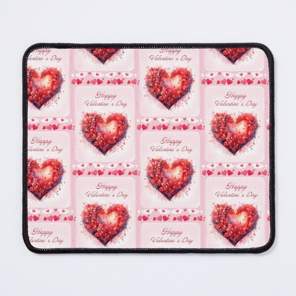 Item preview, Happy Valentine card with watercolor red  Heart and flowers St Valentine's Day postcard designed and sold by Createya.