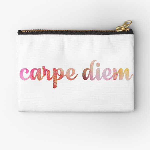 Carpe Diem Zipper Pouches for Sale