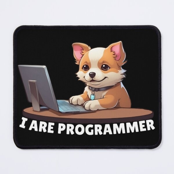Item preview, I Are Programmer Dog Black designed and sold by notakename.