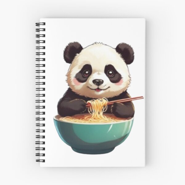 Item preview, Panda Eating Ramen Cute Kawaii Noodles  designed and sold by dimaxstore.