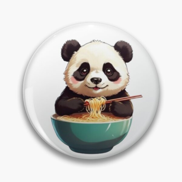 Item preview, Panda Eating Ramen Cute Kawaii Noodles  designed and sold by dimaxstore.