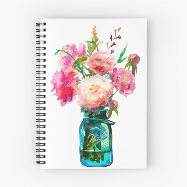 Item preview, Watercolor mason jar flowers designed and sold by SouthPrints.