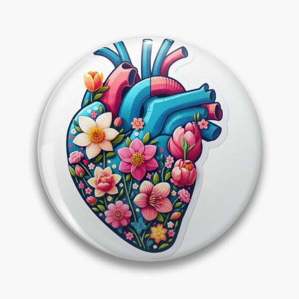 Item preview, Floral Anatomy Artistic Illustration The Heart- Die- Cut Sticker Volume 2 designed and sold by mymagicstoreus.