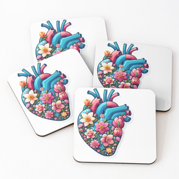 Item preview,  Floral Anatomy Artistic Illustration The Heart- Die- Cut Sticker Volume 2 designed and sold by mymagicstoreus.