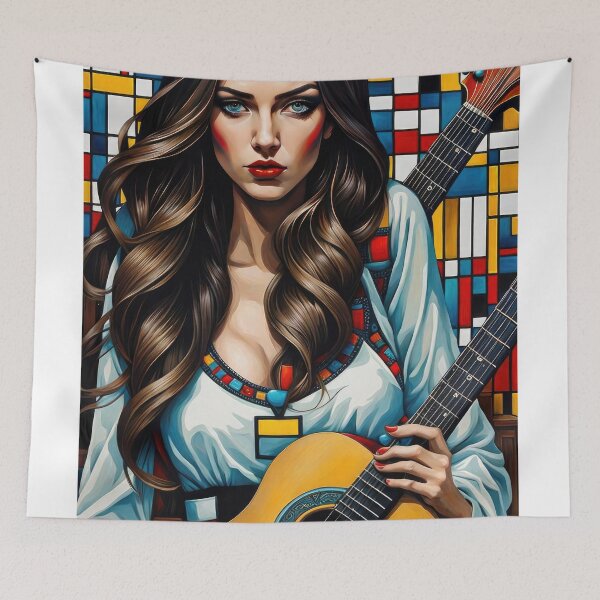 Item preview, Girl and guitar designed and sold by filusattila.
