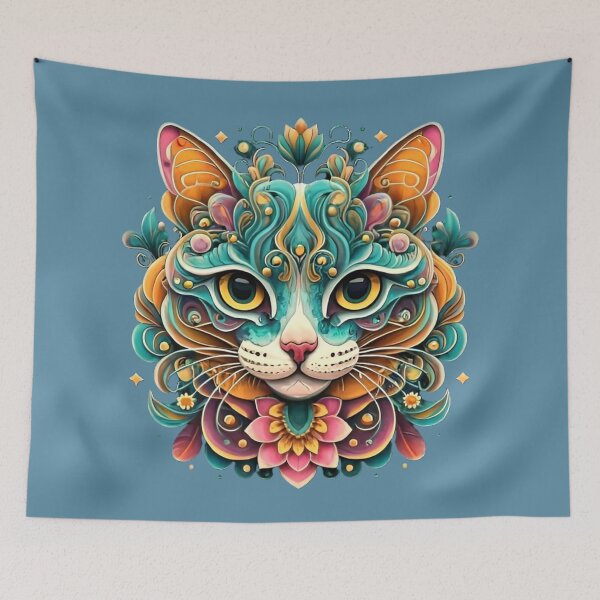 Item preview, Modern Futuristic Cat  designed and sold by MyTshirtArt.