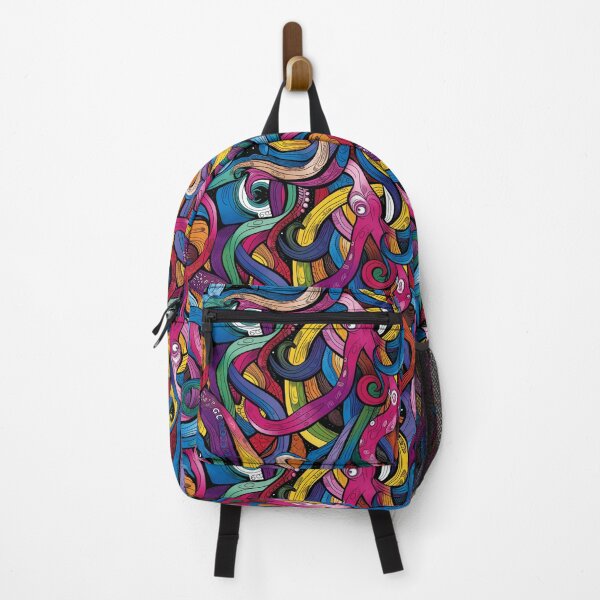 Item preview, Tangles mess. Colourful octopus tentacles pattern designed and sold by FloralZoo.