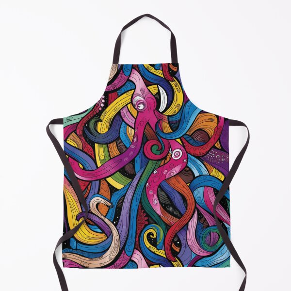 Item preview, Tangles mess. Colourful octopus tentacles pattern designed and sold by FloralZoo.