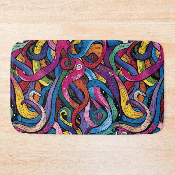 Item preview, Tangles mess. Colourful octopus tentacles pattern designed and sold by FloralZoo.