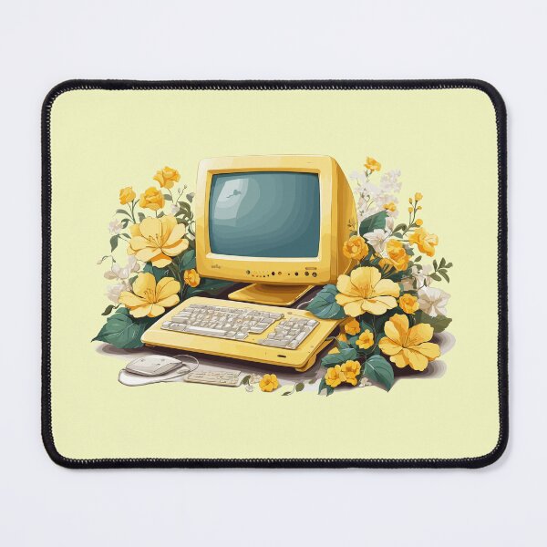 Item preview, Old Computer Surrounded by Yellow Flowers designed and sold by SteuberMerch.