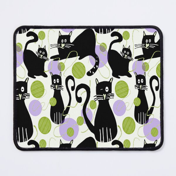 Item preview, Black Cats with Yarn designed and sold by ClubCreativeArt.