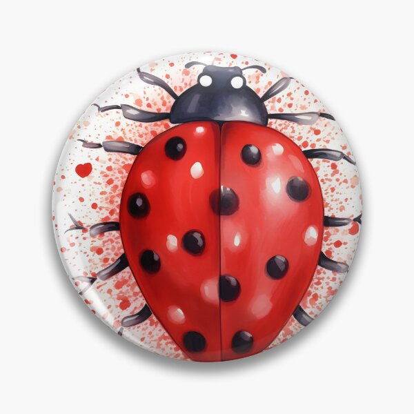 Item preview, Ladybug surrounded by hearts hand drawing designed and sold by dcrc.