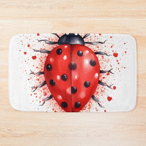 Item preview, Ladybug surrounded by hearts hand drawing designed and sold by dcrc.