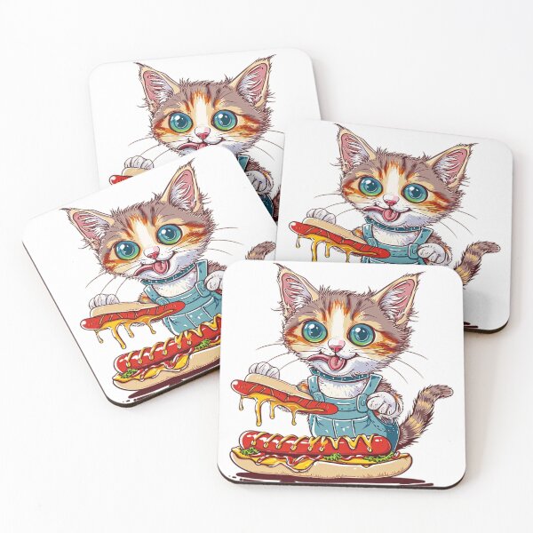 Item preview, Snack Time Shenanigans: Cat Meets Hotdog designed and sold by defencepalaces.