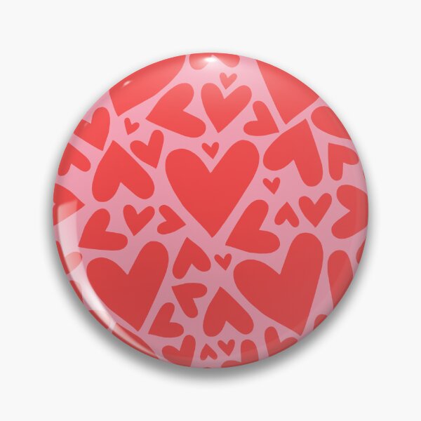Aperçu de l'œuvre Valentine Wild Hearts Pattern rose et rouge créée et vendue par digikim.