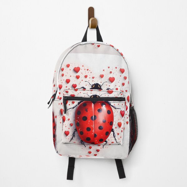 Item preview, Ladybug surrounded by hearts hand drawing designed and sold by dcrc.