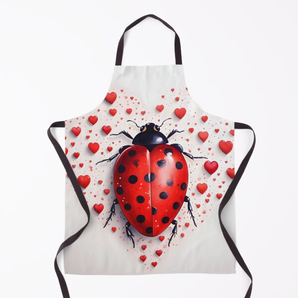 Item preview, Ladybug surrounded by hearts hand drawing designed and sold by dcrc.