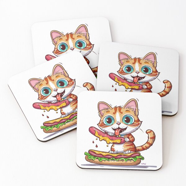 Item preview, Snack Time Shenanigans: Cat Meets Hotdog designed and sold by defencepalaces.