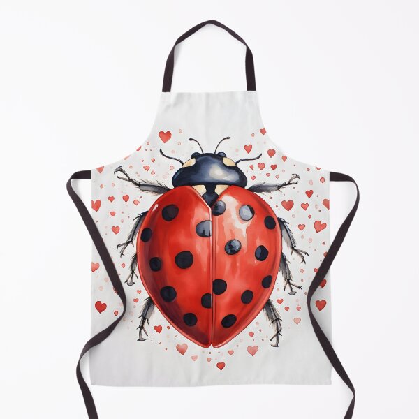 Item preview, Ladybug surrounded by hearts hand drawing designed and sold by dcrc.