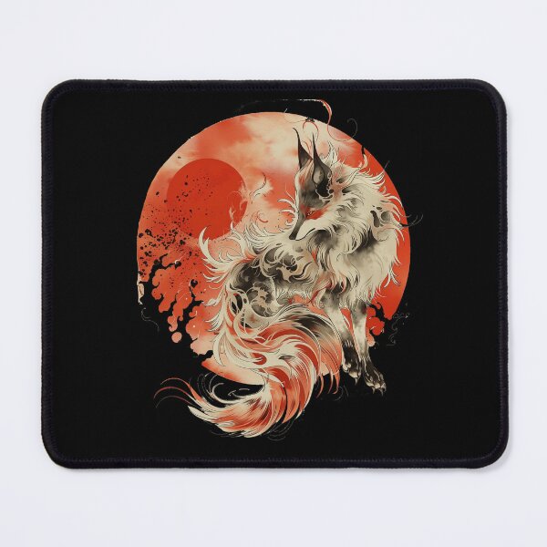 Aperçu de l'œuvre Kitsune japonais Kami Inari Renard à neuf queues Fox Spirit Yokai créée et vendue par enjoytheshirt.