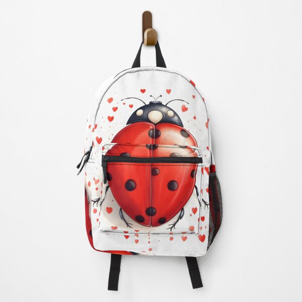 Item preview, ladybug surrounded by hearts hand drawing designed and sold by dcrc.